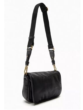 Zara Black Quilted Crossbody with Adjustable Strap